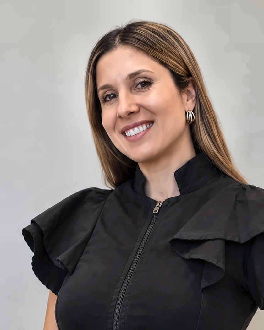 Retrato de la Dra. Julia Montilla en el consultorio de Jota Eme